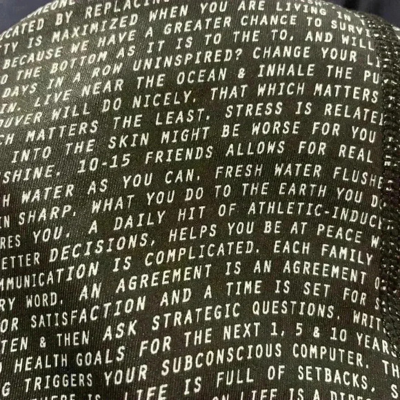 Lululemon 6 Pace Rival Crops Sea wheeze Coded Manifesto Tight Pockets RARE - Picture 6 of 7